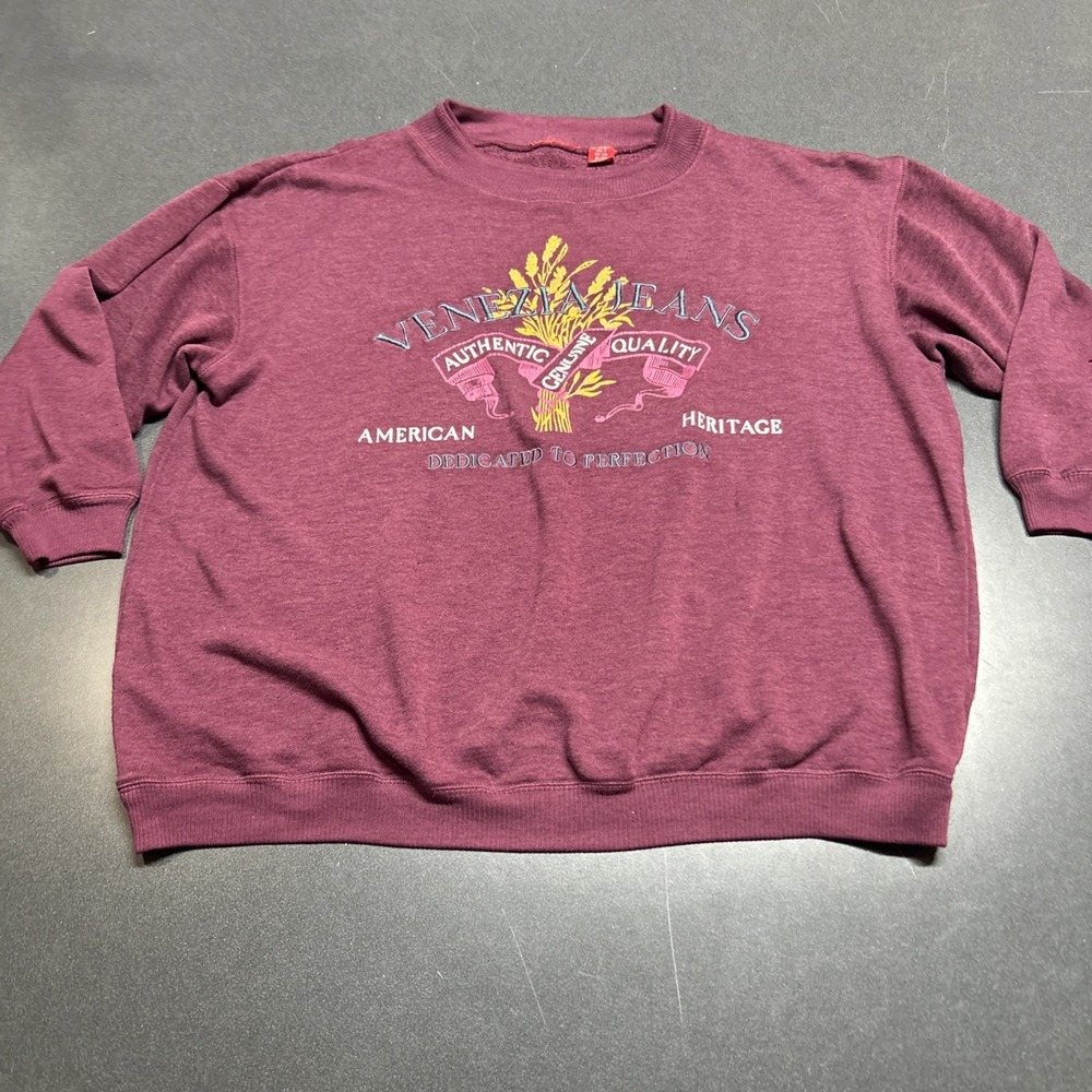 Vintage 90's Venezia Jeans Crewneck Sweatshirt Size XXL 18/20 Soft Cozy